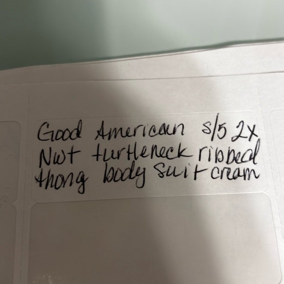 Good American ribbed cream turtleneck thong body suit XXL NEW - Picture 6 of 10